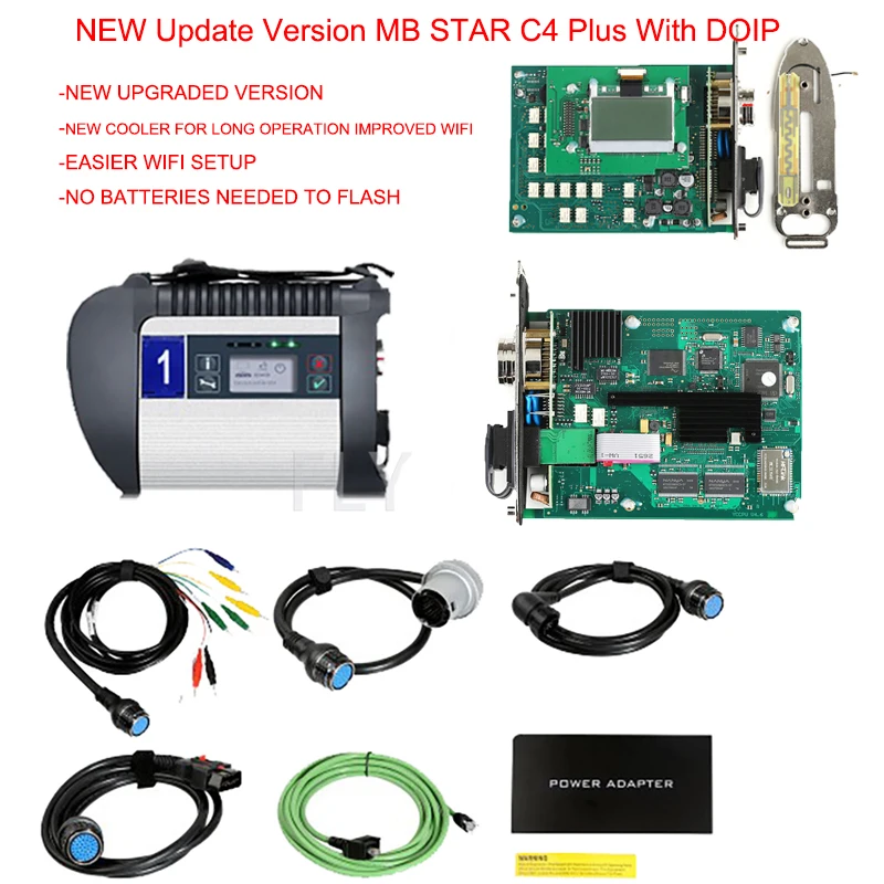 

Wifi MB Star C4 PLUS DOIP Diagnosis Tools for Merseds benz Car&Truck MB SD CONNECT C4 with 2023.06 Latest Software Add new Model