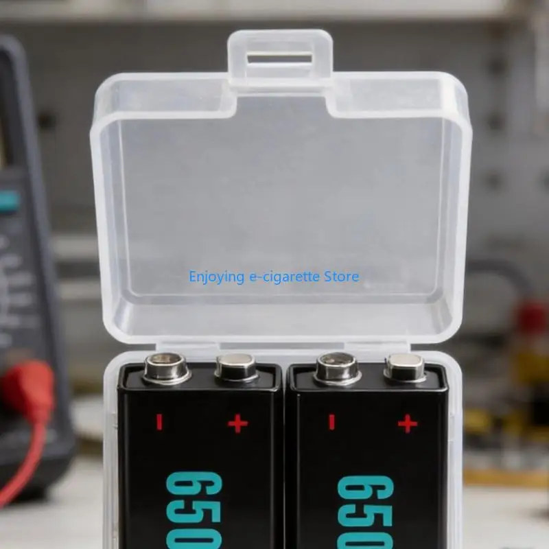 Ersatz-9-V-Batteriefach, transparenter Kunststoff-Organizer mit 2 Steckplätzen für die Aufbewahrung zu Hause, Werkzeugkästen und – Detail 10