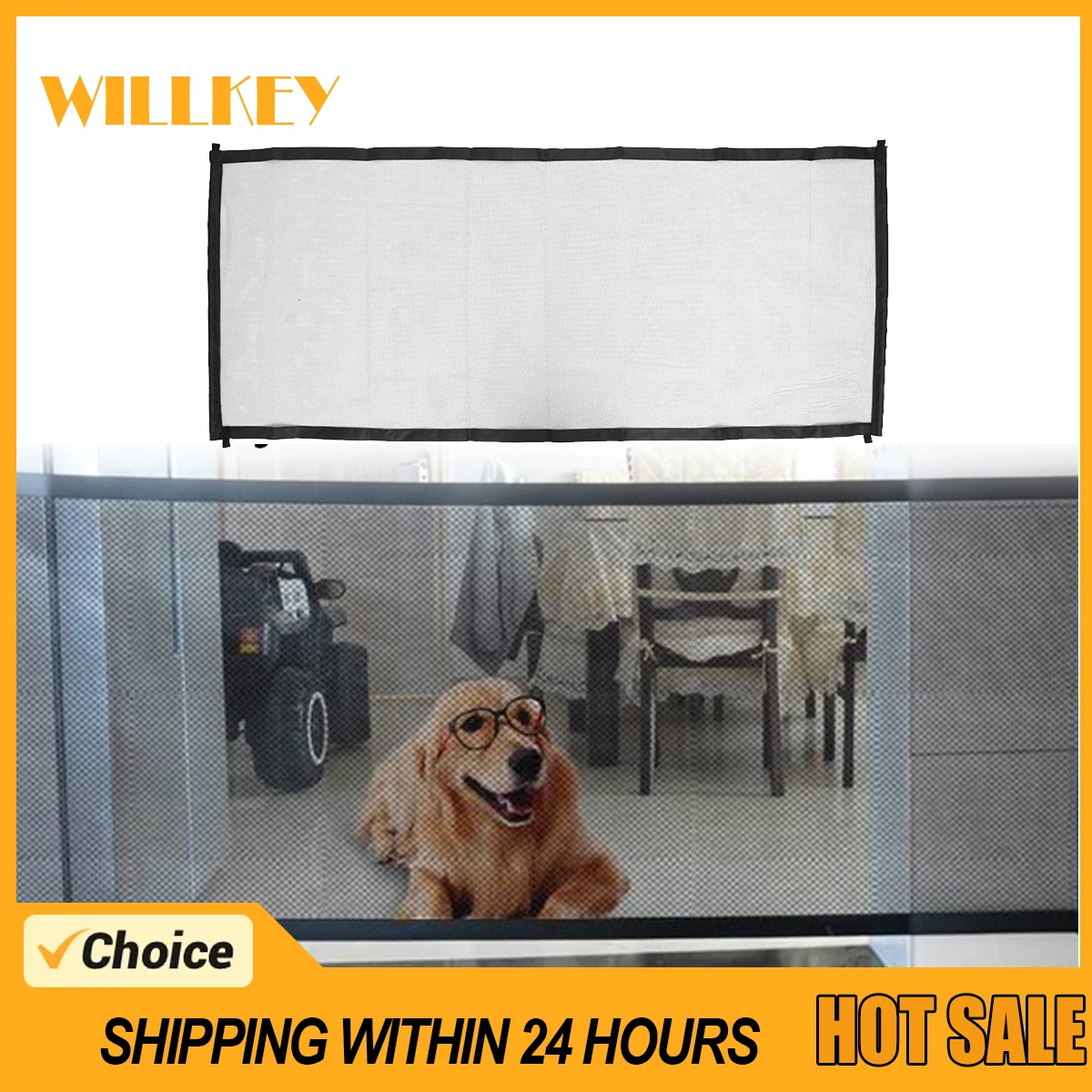 Barrera para mascotas, valla portátil plegable de malla transpirable, puerta de seguridad para niños, protector de separación para bebés, valla aislada, accesorios para perros