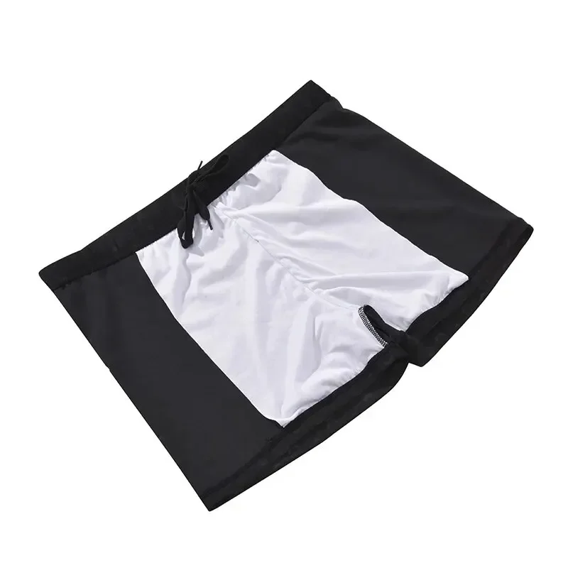 Costume da bagno per adulti per uomo Nero puro di grandi dimensioni Costume da bagno professionale impermeabile in tessuto bionico ad asciugatura rapida in pelle di squalo