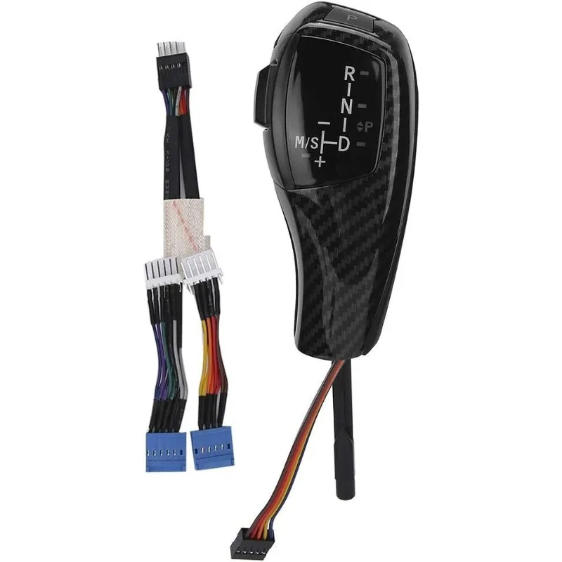 

KIMISS Gear Shift Knob Head Shift Lever, LHD Automatic LED Gear Shift Knob Retrofit Kit for E90 E92 E84 E89 for F30 (Carbon Patt