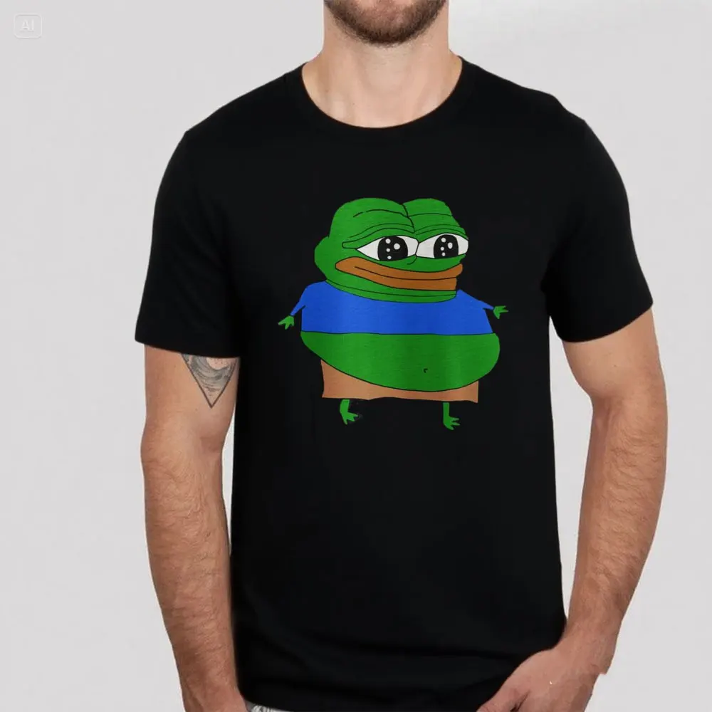 

Fat Pepe The Frog Big Belly Cute Fat Fren Meme Funny Internet Culture Humor Graphic Tees Unisex Harajuku Shirts Vintage T Shirt