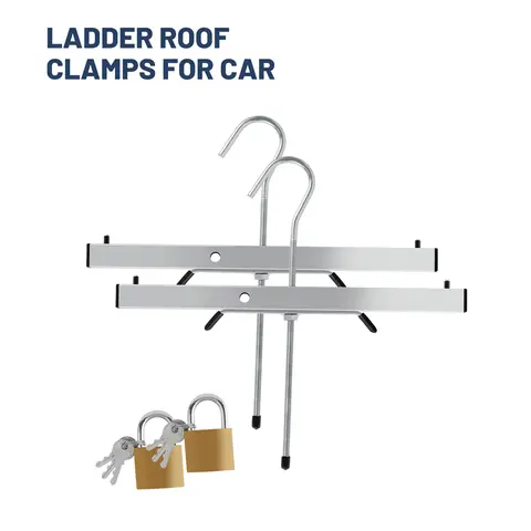 Steel Ladder Roof Rack Locks Ladder Roof Clamps  Easy to Install Ladder Roof Clamps Flexible to Use Ladder Roof Clamps for Car