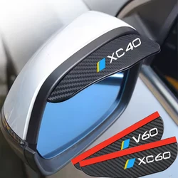 2Pcs Car Rearview Mirror Sticker For Volvo C30 S60 V50 XC90 XC60 V40 V60 V70 AWD C70 S80 S90 T6 V90 XC40 XC70 S40