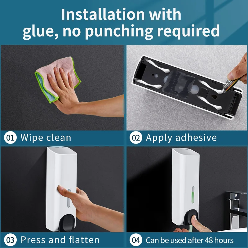 350 ml wandgemonteerde douchekop Zeepkop Douchegel wasmiddeldispenser Badaccessoires Zeeppomp warmte