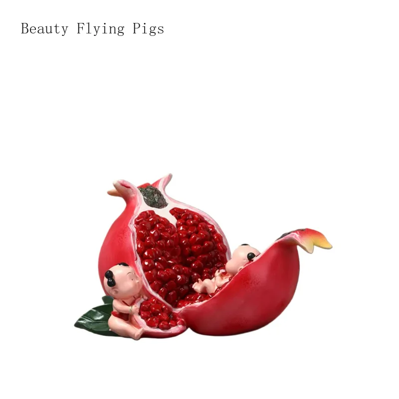 1PCS Duozi Duofu Pomegranate Ornament for Early Birth of Noble Son Wedding Room Chinese Fuwa Decoration