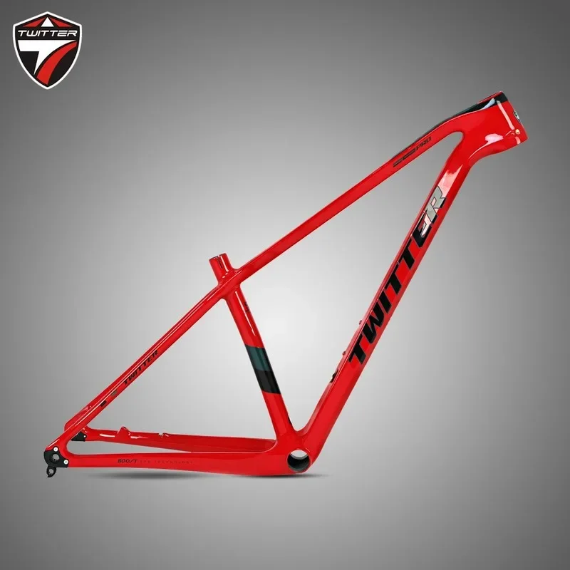 

Twitter Zute Warriors Pro Carbon Fiber Mountain Frame Barrel Shaft 142mm Boost Bike Rack mountain bike frame bike frame 2021