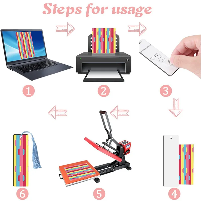 35 Buah Penanda Sublimasi Kosong Penanda DIY dengan Lubang dan Jumbai Warna-warni untuk Kerajinan