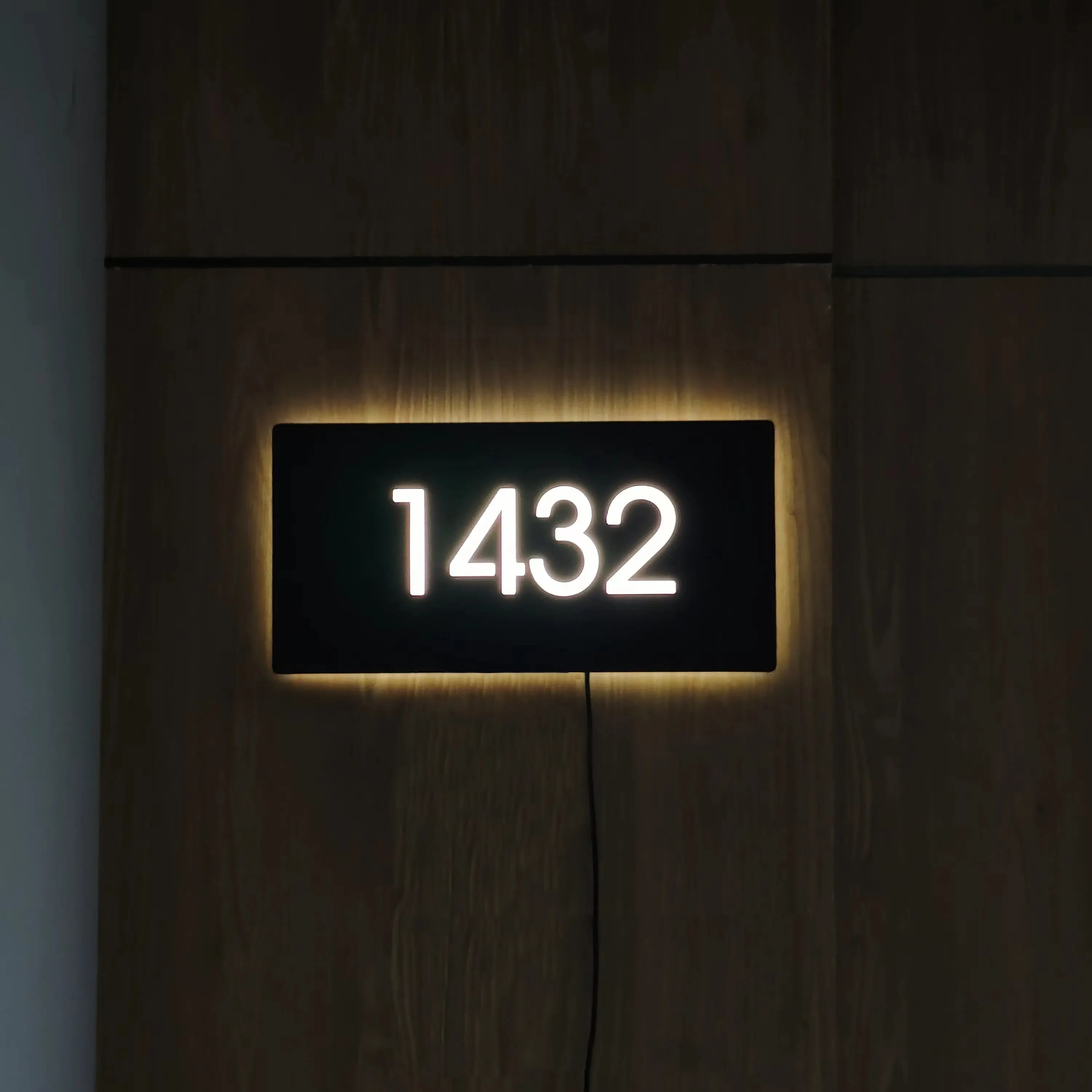 Personalized Custom Acrylic Plate 3D LED Floating House Number Sign Address Number Light up Plaque Illuminated OutDoor Sign Name