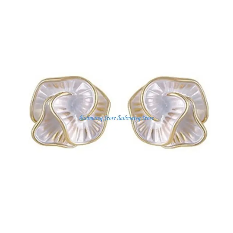 573B Многоцелевые деликатные черные серьги Camellia Fashion Accessy Accessy Accessy для женщин Портативное дополнение к любым