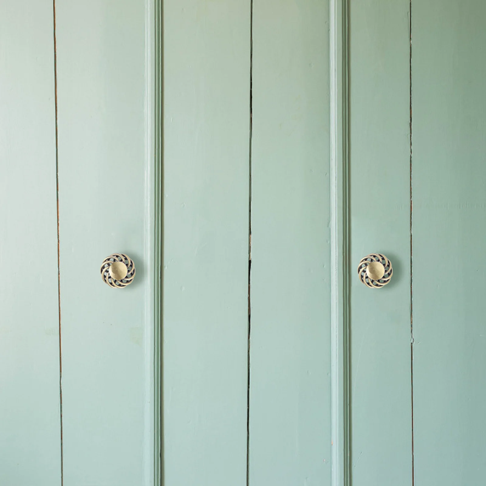 

2Pcs Classic Vintage Cupboard Handles Durable Iron-Nickel Alloy Dark Gold Cage Shape for Drawer Cabinet Wardrobe Door