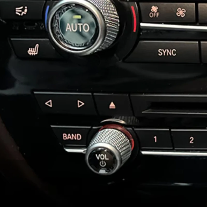 Premium Crystal Volume & AC Knob Covers for BMW F30 F10 F25 F15 F02 G30 G01 G02 Interior Air Conditioning Control Knob Button view 2