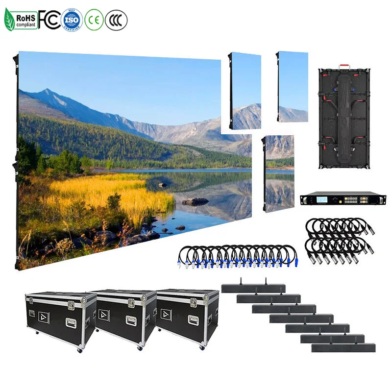 Stage Background LED Video Wall P3.91 P4.81 Digital Signage Screen Classic 500x500mm Cabinet Convention Center Led Screen Indoor