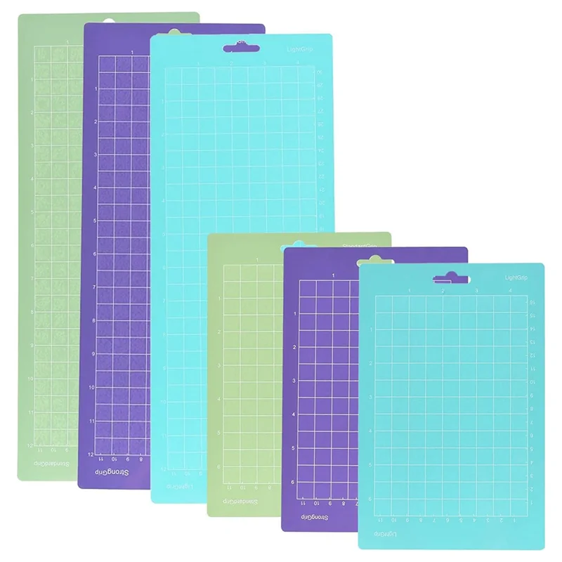 

ABRW-6PCS Cutting Mat For Cutter Plotter Super Grip 6.5X4.5Inches And 12X4.5Inches Cutting Pad Crafting Mat