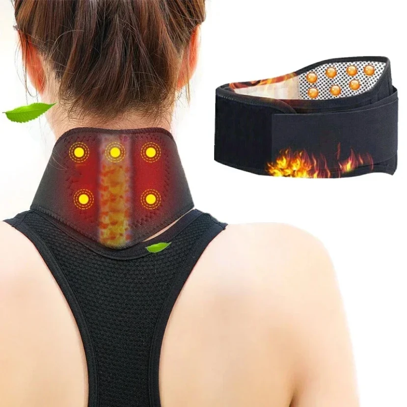 

Self-heating Tourmaline Neck Magnetic Therapy Support Belt Black Protect Band Neck Support Massage Health Care