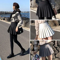 Pleated Skirt JK Skirt Plus Size High Waist Short Skirt Anti-Wrinkle JK Skirt Pleated Skirt with Lining Preppy StyleSlim A-Line