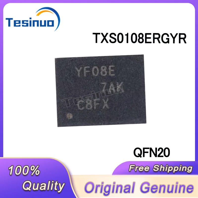 5/PCS New Original TXS0108ERGYR YF08E VQFN20 Logic chip In Stock