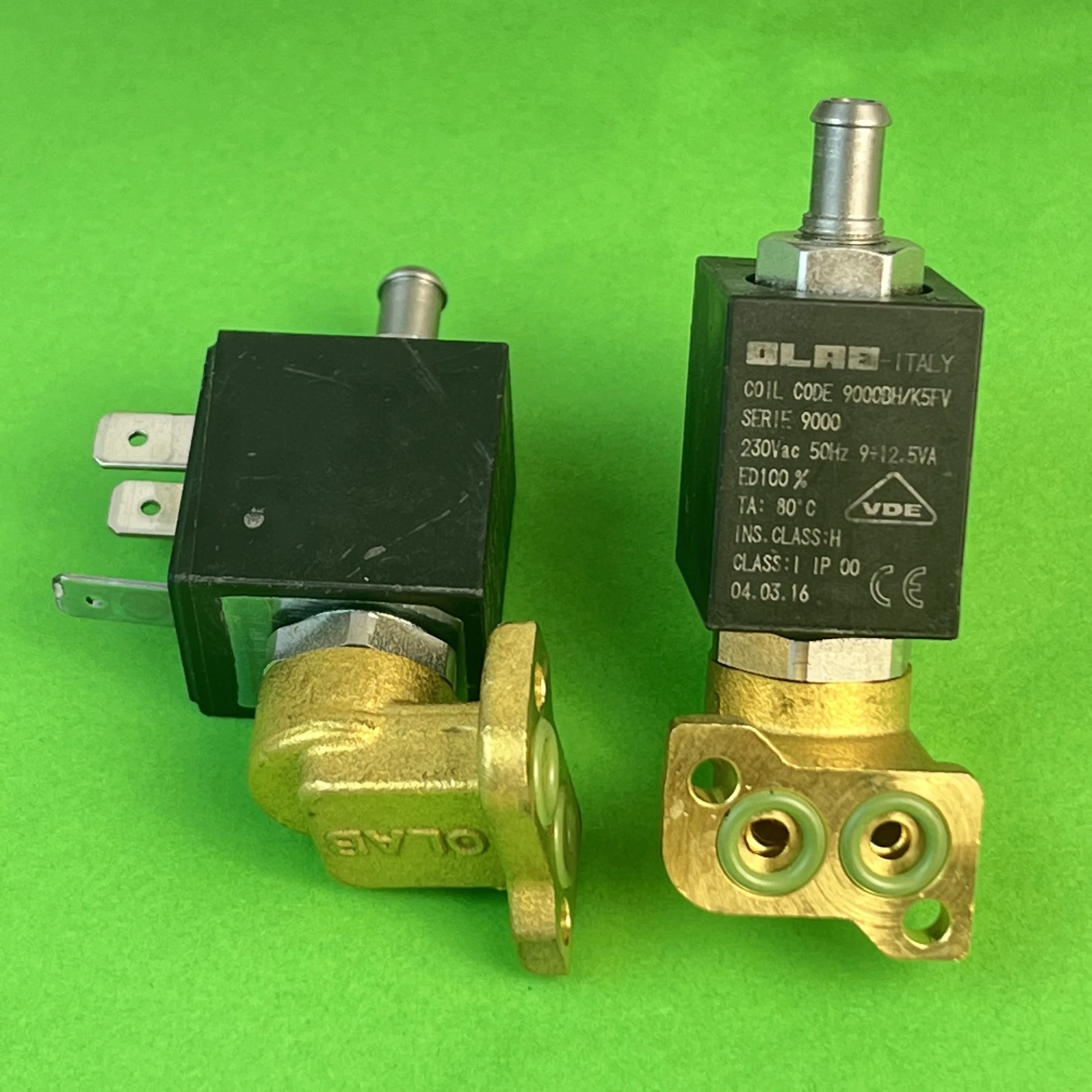1pc OLAB 9000BH AC 220V 230V 2-Position 3-Way Electric Brass Solenoid Valve for Coffee Machine