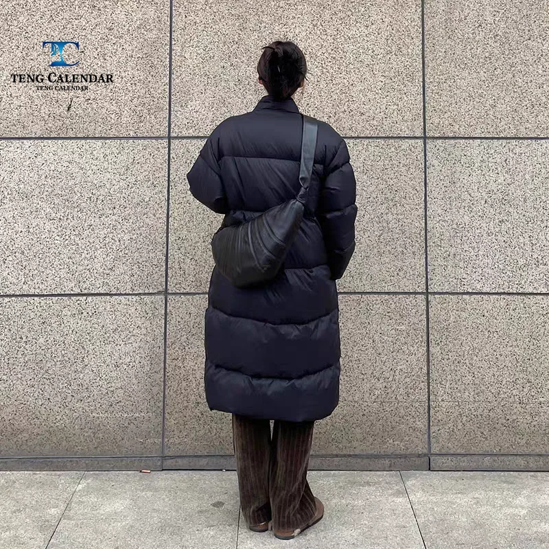 Jaqueta elegante, novo estilo chinês longo estilo ocidental jaqueta de pato branco, novo estilo de inverno 2025 feminino