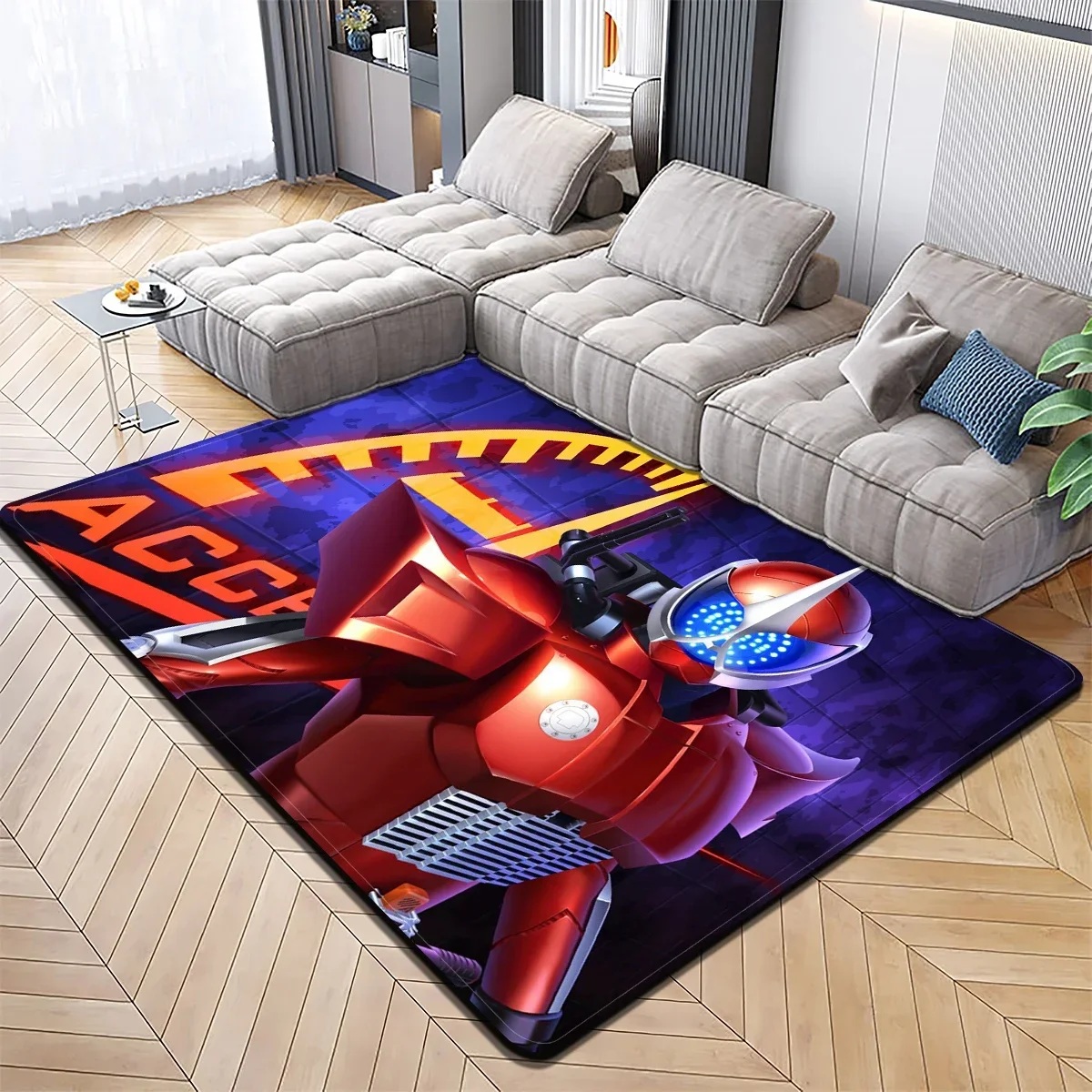 Cartoon Kamen Rider TV Carpet Kitchen MatEntrance Doormat Bedroom Floor Decoration Living Room Carpet Bathroom Anti-slip Rug