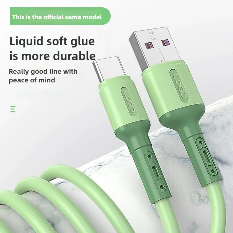 

2A Silicone Mobile Phone Cable Fast Charging Data Cable USB to Type-C Interface Mobile Phone Accessories for Samsung Huawei