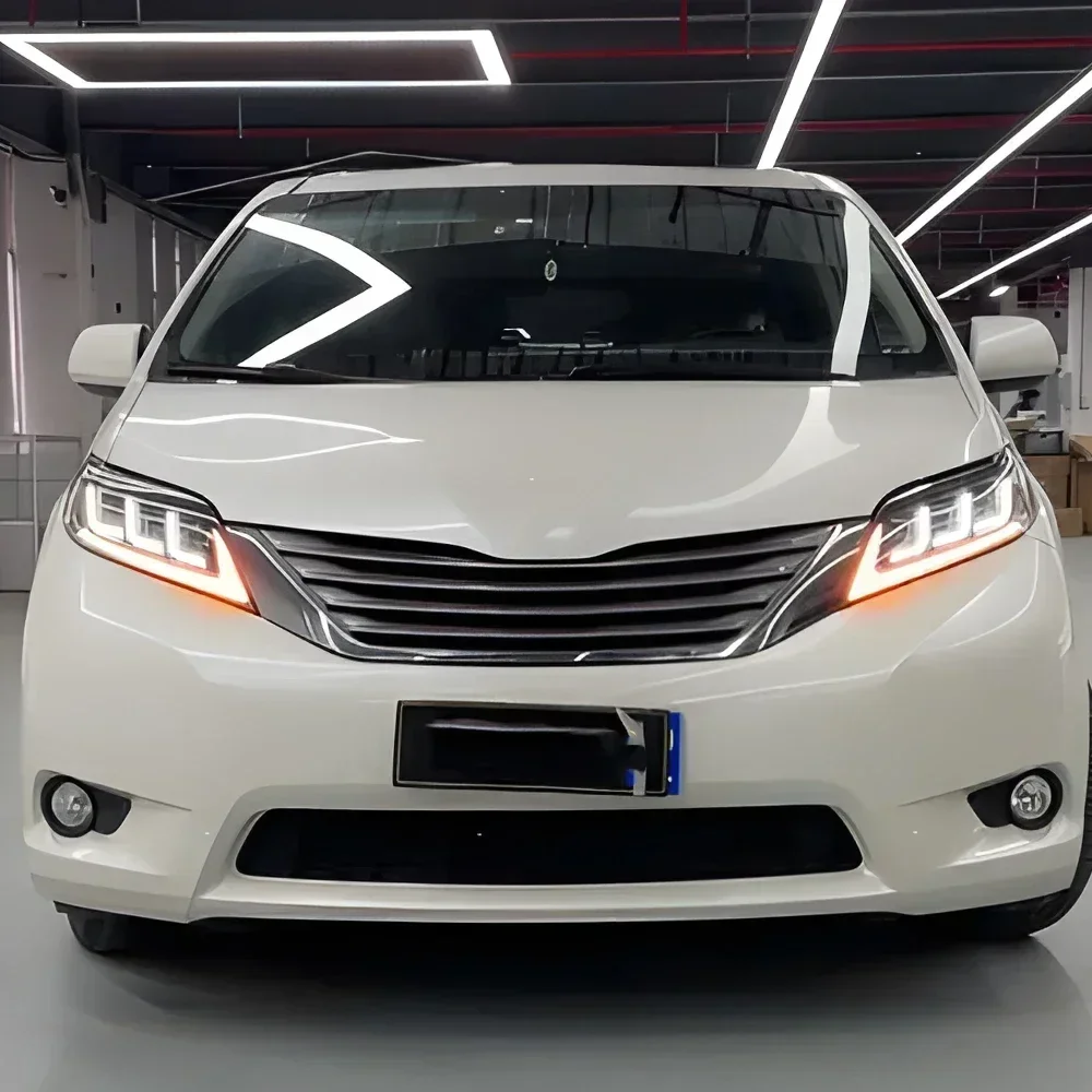 

For Toyota Sienna 2011-2020 Car Front lamps Upgrade Three Projector Lens Plug and Play Accessories LED Auto Headlights Assembly