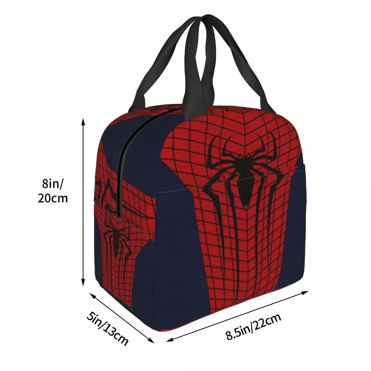 Tas makan siang Spider Man, tas pendingin grafis, tas makan siang termal nyaman kantor kotak makan siang Vintage Spider Man