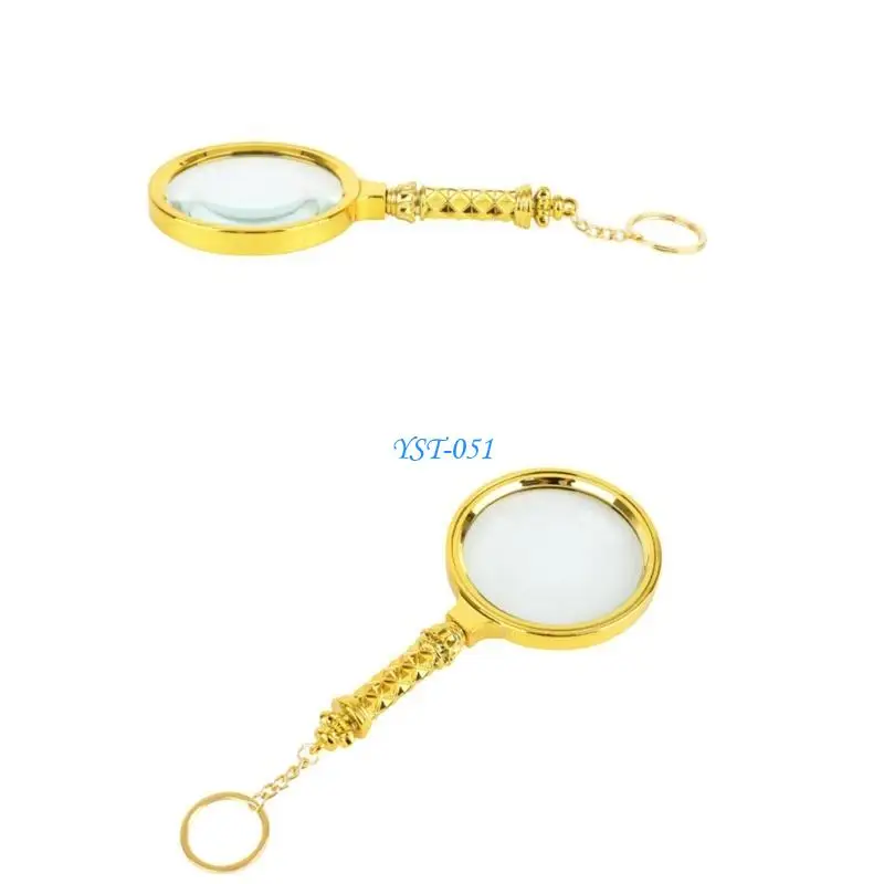 

E15A Glass 5x Handheld Magnifier with Large Glass Lens Straight Handlex