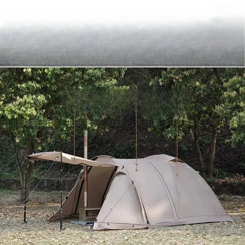 Extendable Dome Tunnel Camping Tent, Double Layer Room & Hall Rainproof Shelter, Flame Retardant