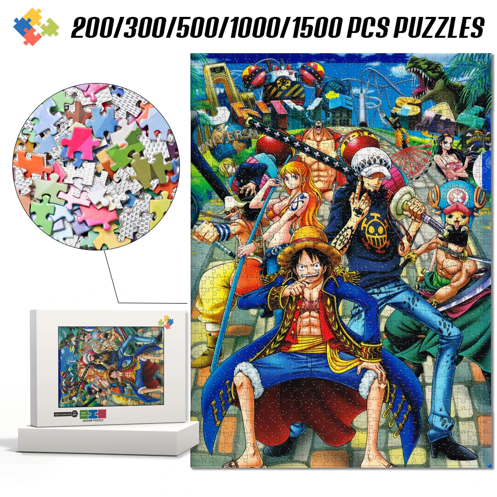 

Anime One Piece Big Family Diy Jigsaw Puzzle Children/adult Educational Toy Best Gift for Family 200/300/500/1000/1500Pcs Puzzle