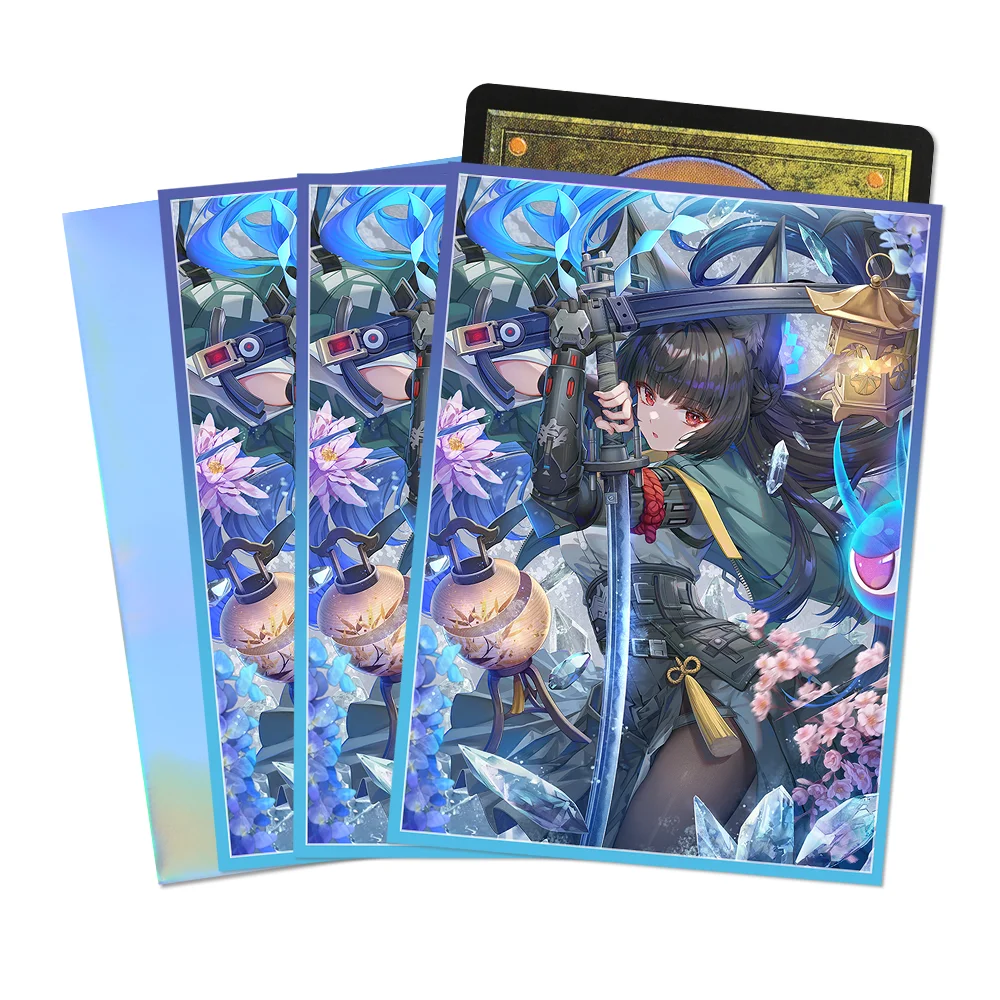 60PCS Holografische Anime Kaarthoezen 67x92mm Folie Gedrukt Top Laden TCG/MTG Trading Card Protectors Bordspel Kaartbeschermers