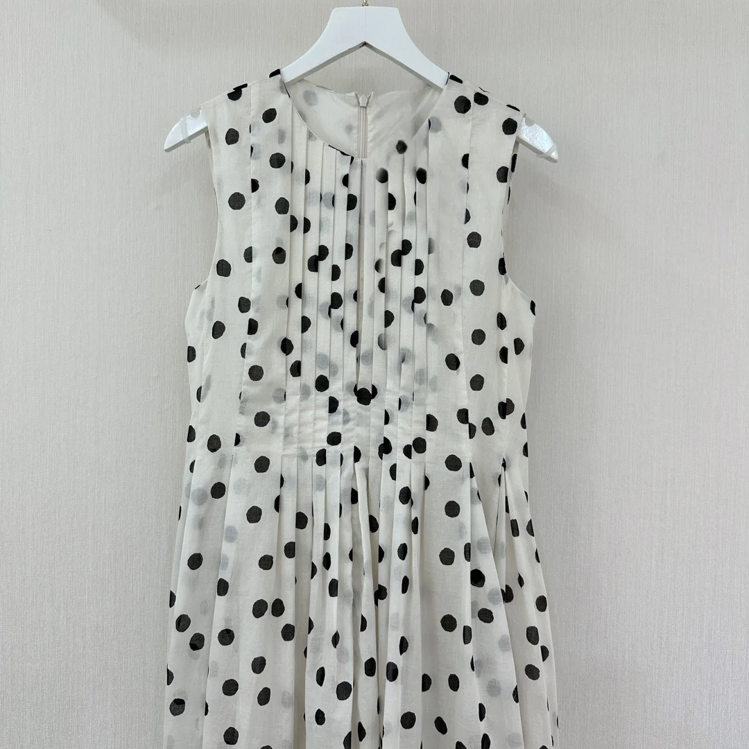 

2025 early spring new Ladies' polka dot sleeveless dress vest skirt Women's Dress Prom Dresse Summer
