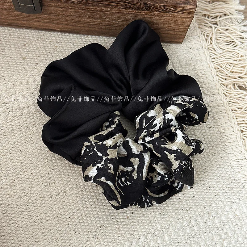 1PC Design Sense Hair Ring per donna Large Hair Scrunchie Satin Elastic Head Rope Female Simple Temperament Gum Hair Accessoires