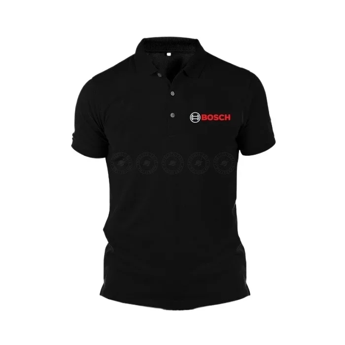 Polo T Shirt Sulam Boschs Gear Hardware Tools Drill Home Baju Lelaki Office Service Event Casual Uniform Embroidery Jahit