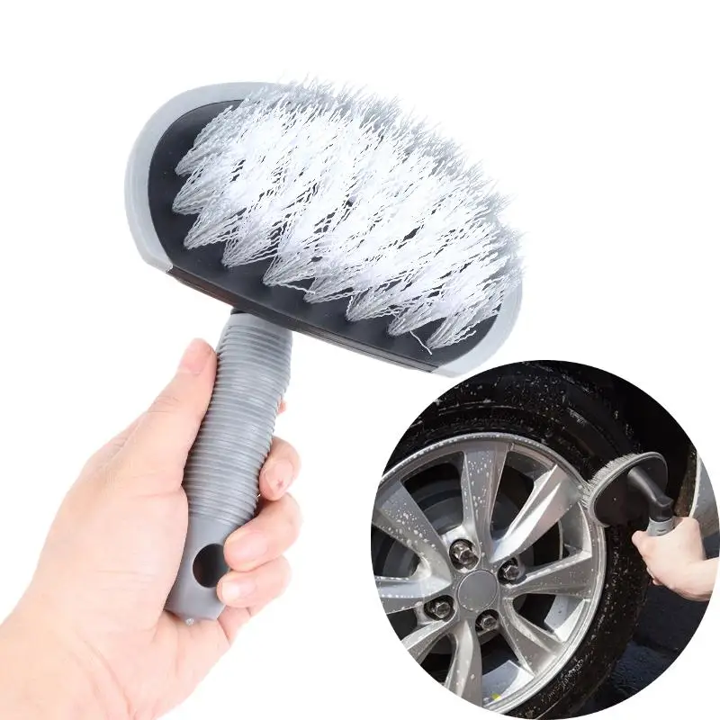 2-teiliges Multifunktionales Autoreifen-Reinigungsbürsten-Set mit Weichen Borsten für Motorrad, Fahrrad und SUV-Pflege – Detail 5