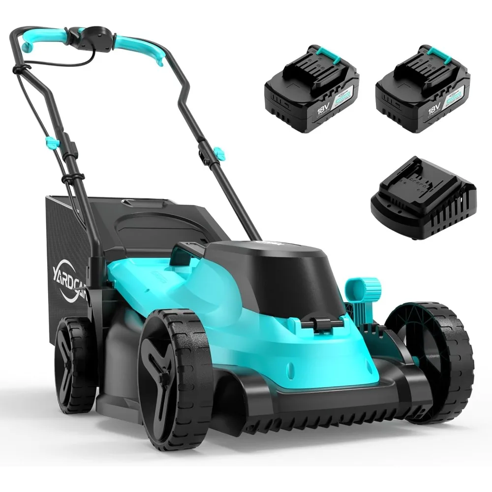 

(2025 Upgrade) 36V Brushless Cordless Lawn Mower – 2x4.0Ah Batteries, LED Digital Display, Electric Lawnmower with 5-Height Adju