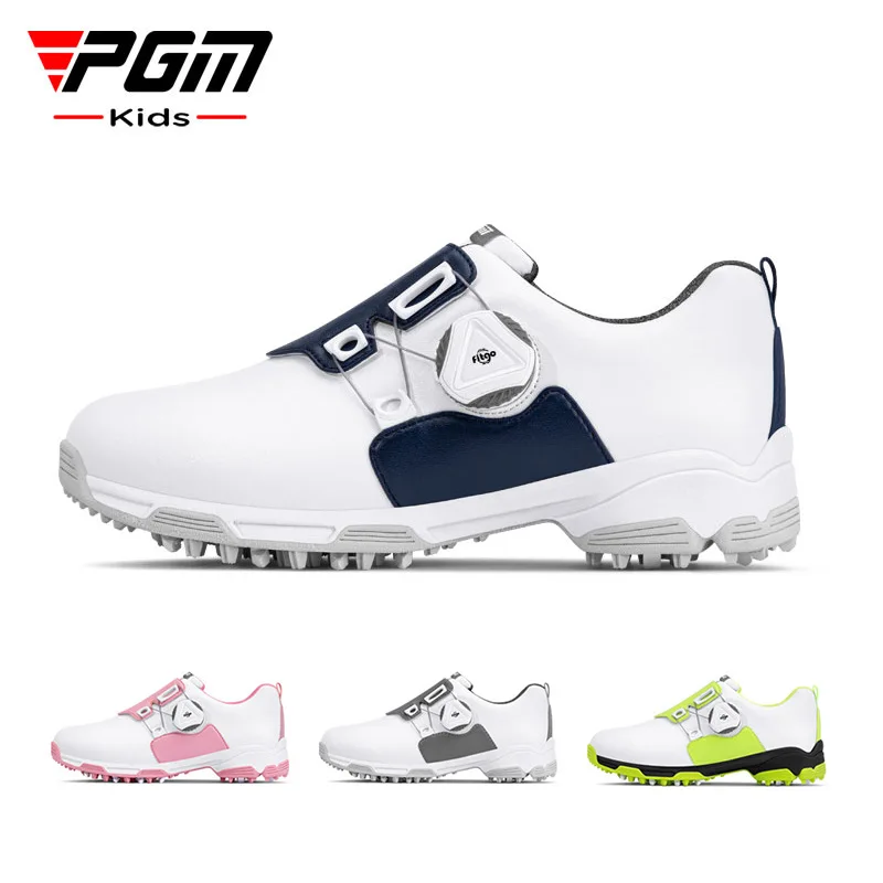 PGM Golf Children's Shoes Casual Sports Kids Sneakers Knob Shoelaces Microfiber Waterproof Anti Slip XZ211 Wholesale