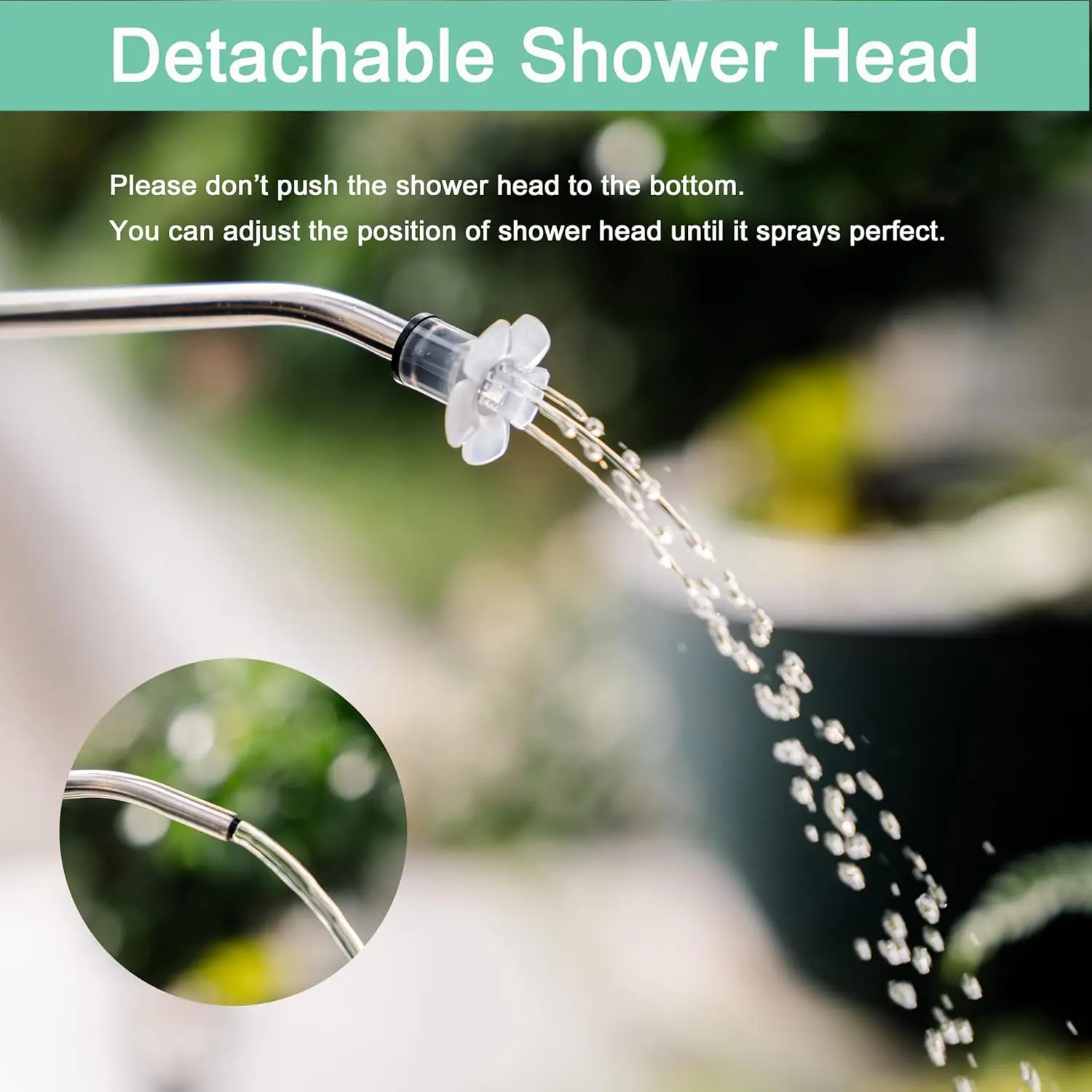 Small Watering Can for Indoor Plants - 34oz Leakproof Lightweight Pot with Long Spout & Shower Head