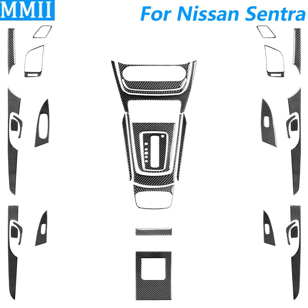 

Для Nissan Sentra 2016-2019 углеродное волокно, центральная консоль, переключение передач, воздуховыпускное отверстие, AC CD, оконный подъемник, набор накладок, автомобильные аксессуары, наклейка