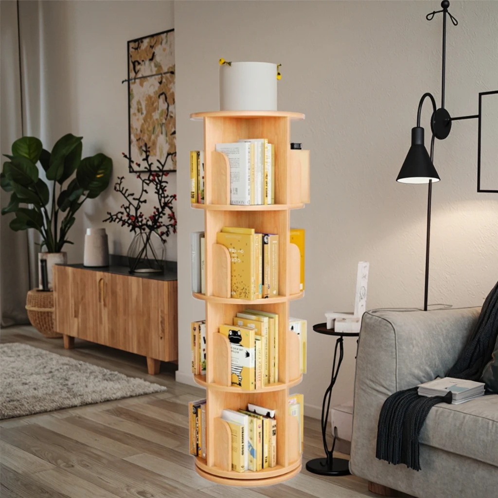 

Деревянная угловая полка Плавающие полки для хранения Книжный шкаф Деревянная вращающаяся книжная полка на 360°