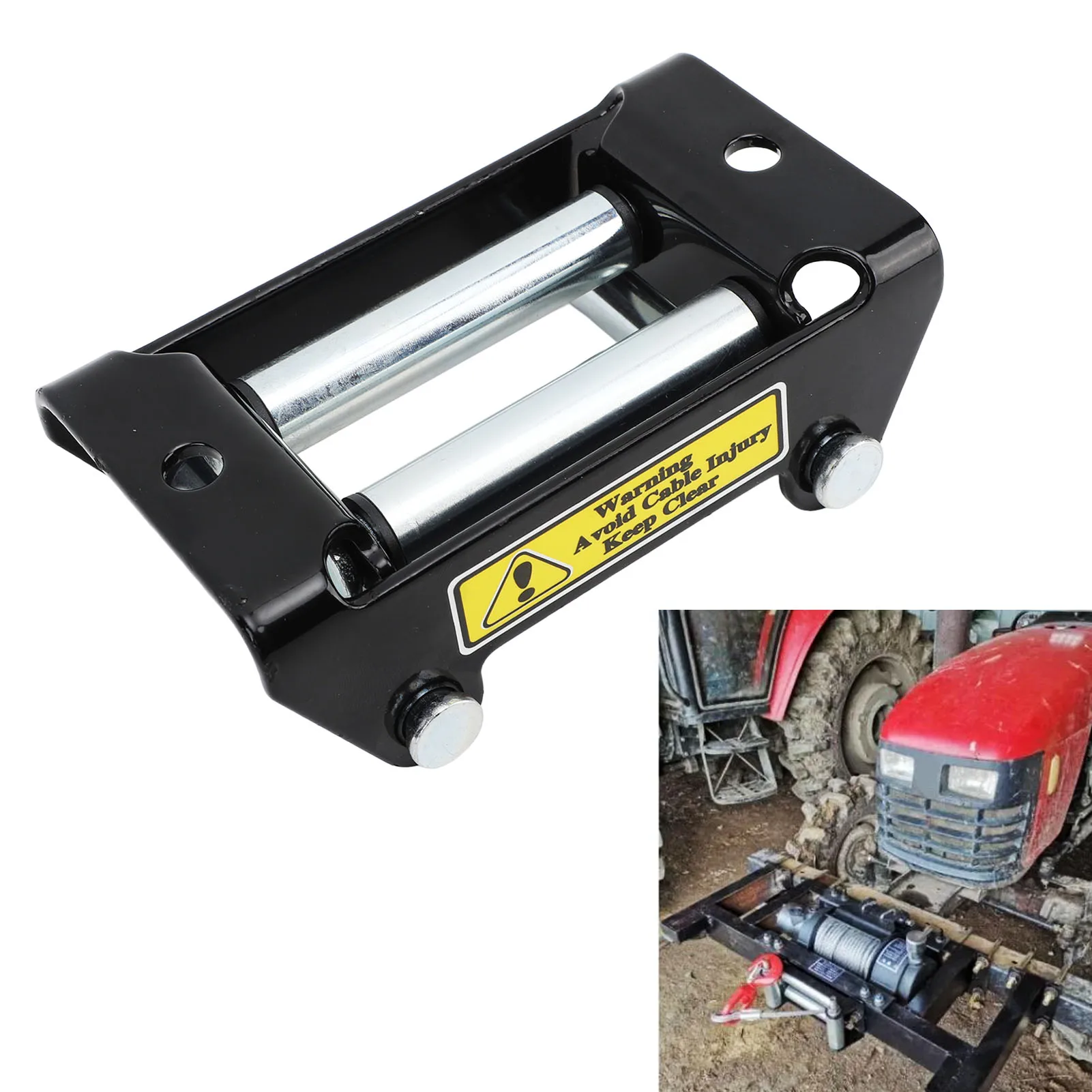 Winch Roller Fairlead 2000LB Load Bearing High Strength Electric Winch Cable Guide Winch Fairlead