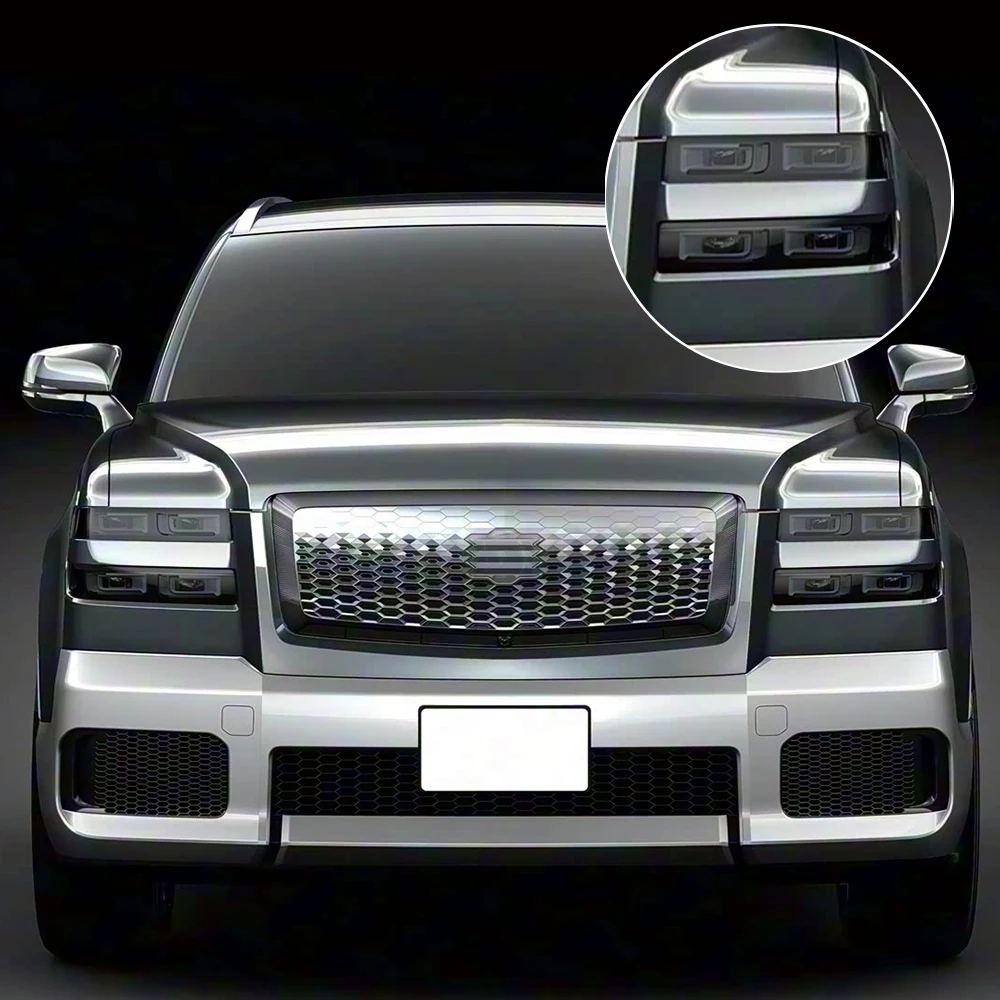 

Защитная пленка для фар автомобиля Toyota Century SUV 2023-2026, дымчато-черная, из ТПУ/ППФ, предварительно вырезанная, антицарапийная, виниловая пленка для фар