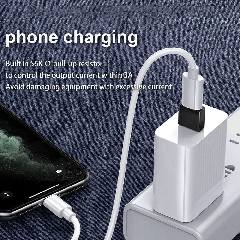 3PCS USB to Type C Adapter USB-A Male to Type-C Female Adapter Suitable for Macbook Samsung S20 USB C OTG Connector
