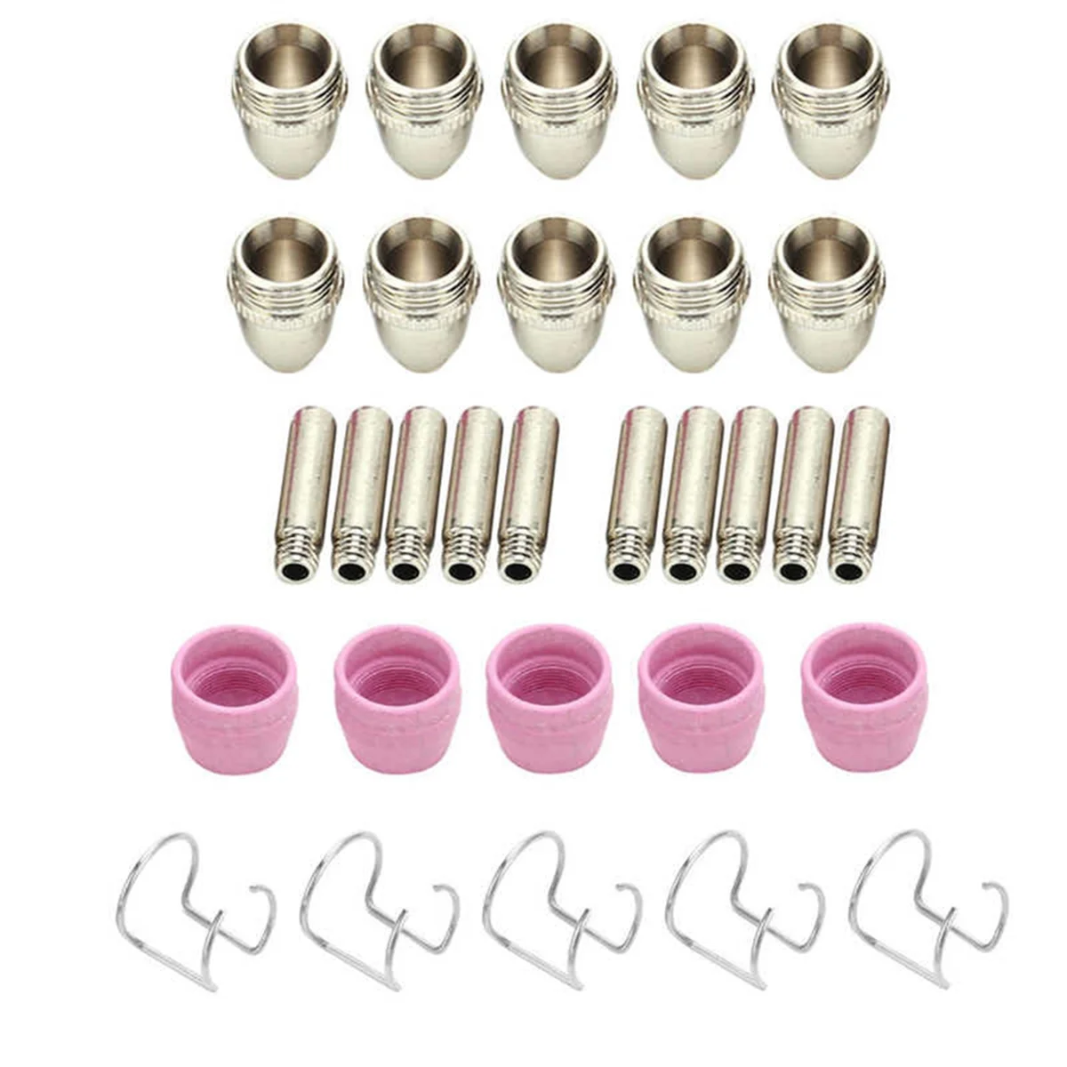 

55Pcs Ceramic Air Plasma Cutting Torch Nozzles Consumables Contact Tips for SG‑55 AG‑60 WSD‑60P