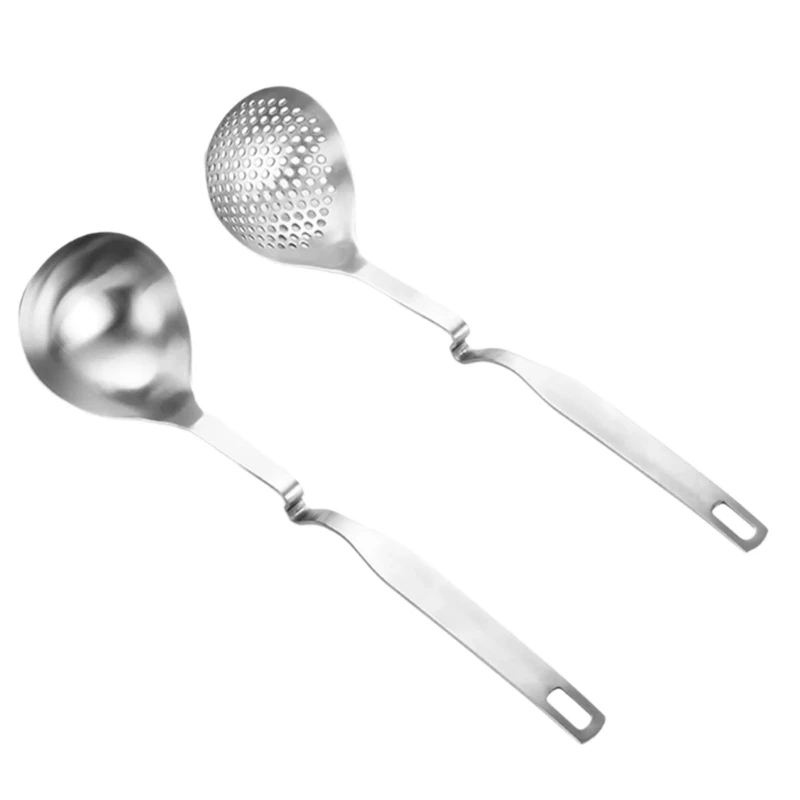 Long Handle Soup Spoon Set Durable and Convenient Kitchen Utensils Efficient Ladles with Leak Proof for Home Cooks D2RD