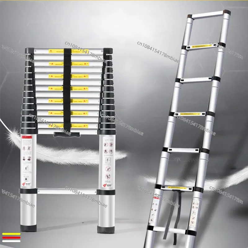 หนามัลติฟังก์ชั่ Telescopic Ladde 2.3M 2.7M แบบพกพาวิศวกรรมบ้านบันไดยกกลางแจ้ง