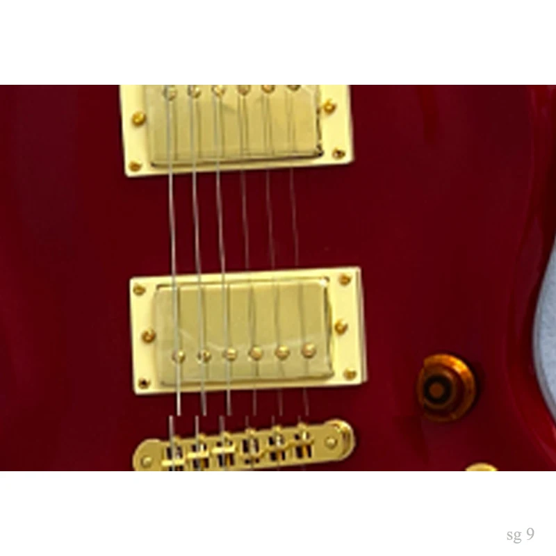 double cutaway electric guitar, Red Tone Finish,  Bone Nut Deep Curved Contoured Body,Fixed Metal Bridge