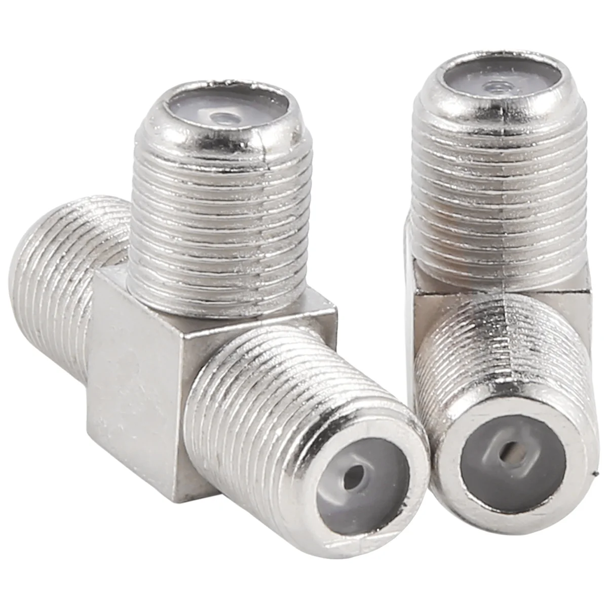 FタイプTV同軸コネクタ,RF同軸アダプタ,2ウェイコネクタ,新品,2個