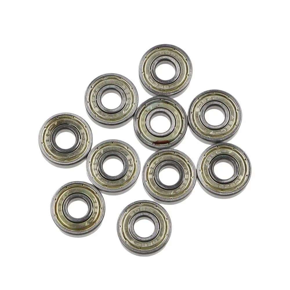 Skateboard 10PCs Blade Steel Bore Deep 3D Printer Bearing 608ZZ Ball Groove