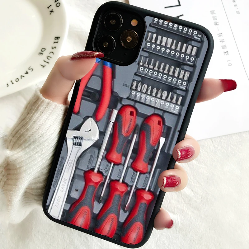 5 5S SE 2020 Phone Cover Case for iPhone 6 6S 7 8 PLUS X XS XR 11 12 13 MINI 14 PRO MAX Rubber Silicone  TOOLBOX TOOLKIT TOOLS